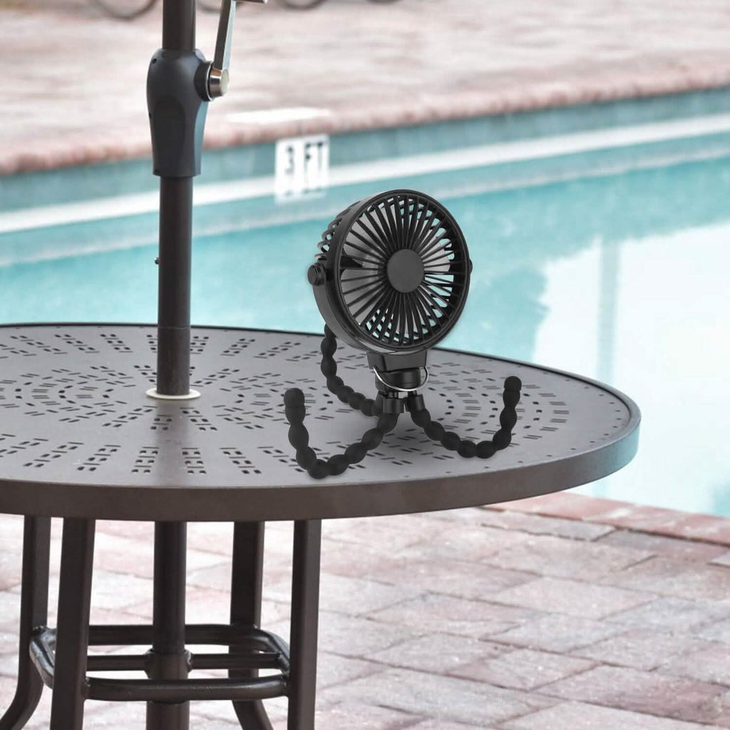 Ventilateur portatif rechargeable avec trépied flexible