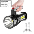 Lampes de poche rechargeables étanches 3 modes Interrupteur puissant projecteur haute luminosité Lampe de poche LED portable haute puissance étanche Utilisation à la maison et en extérieur de longue durée