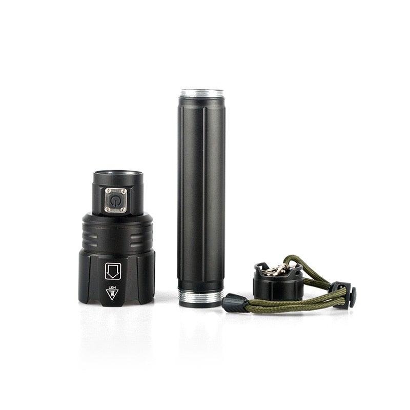 Lampe de poche LED rechargeable à haut lumen, USB, ultra-lumineuse, réglable, puissante, zoomable, résistante à l'eau pour un usage quotidien à la maison et en extérieur (camping, randonnée, course à pied)