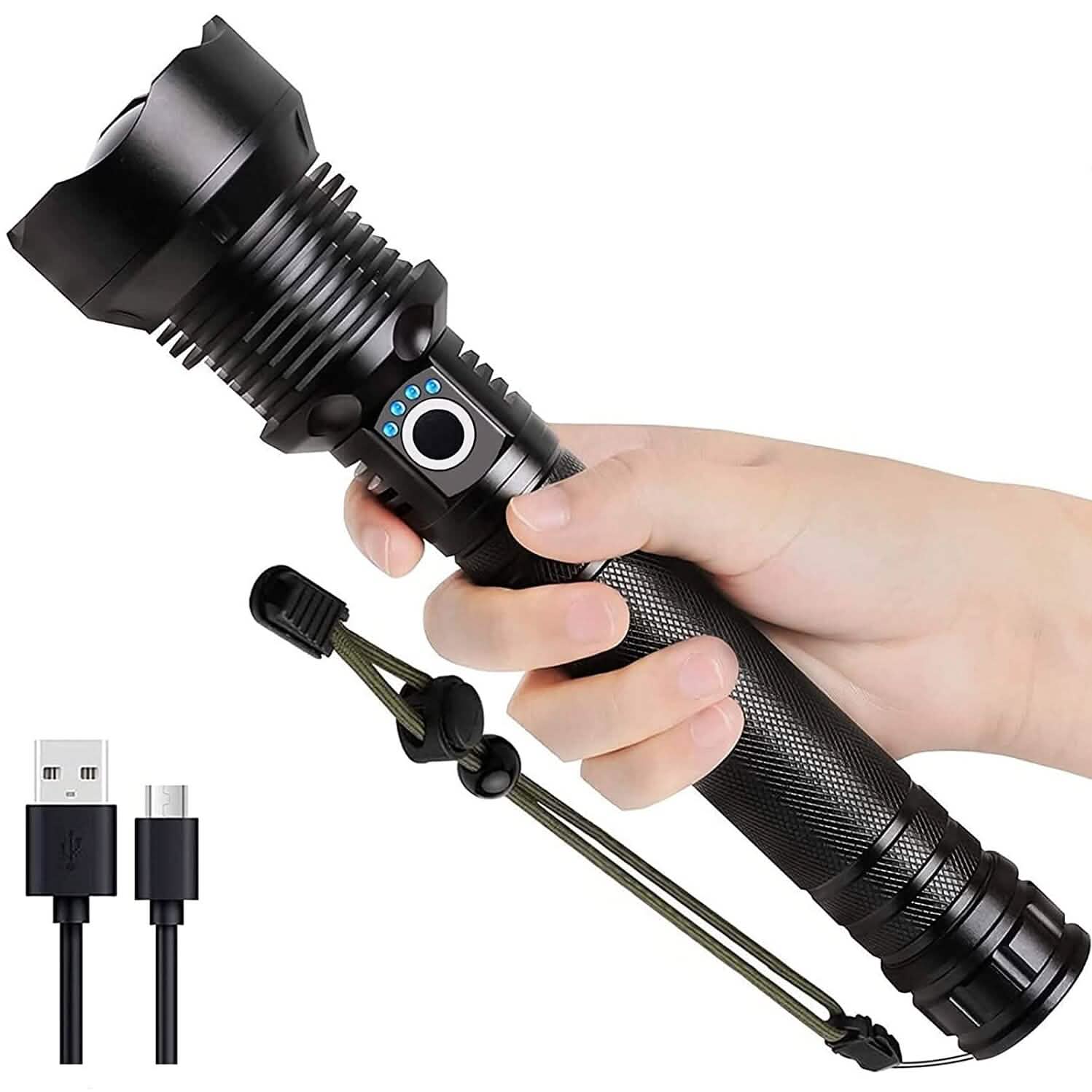 Lampes de poche LED rechargeables 90000 Lumens
