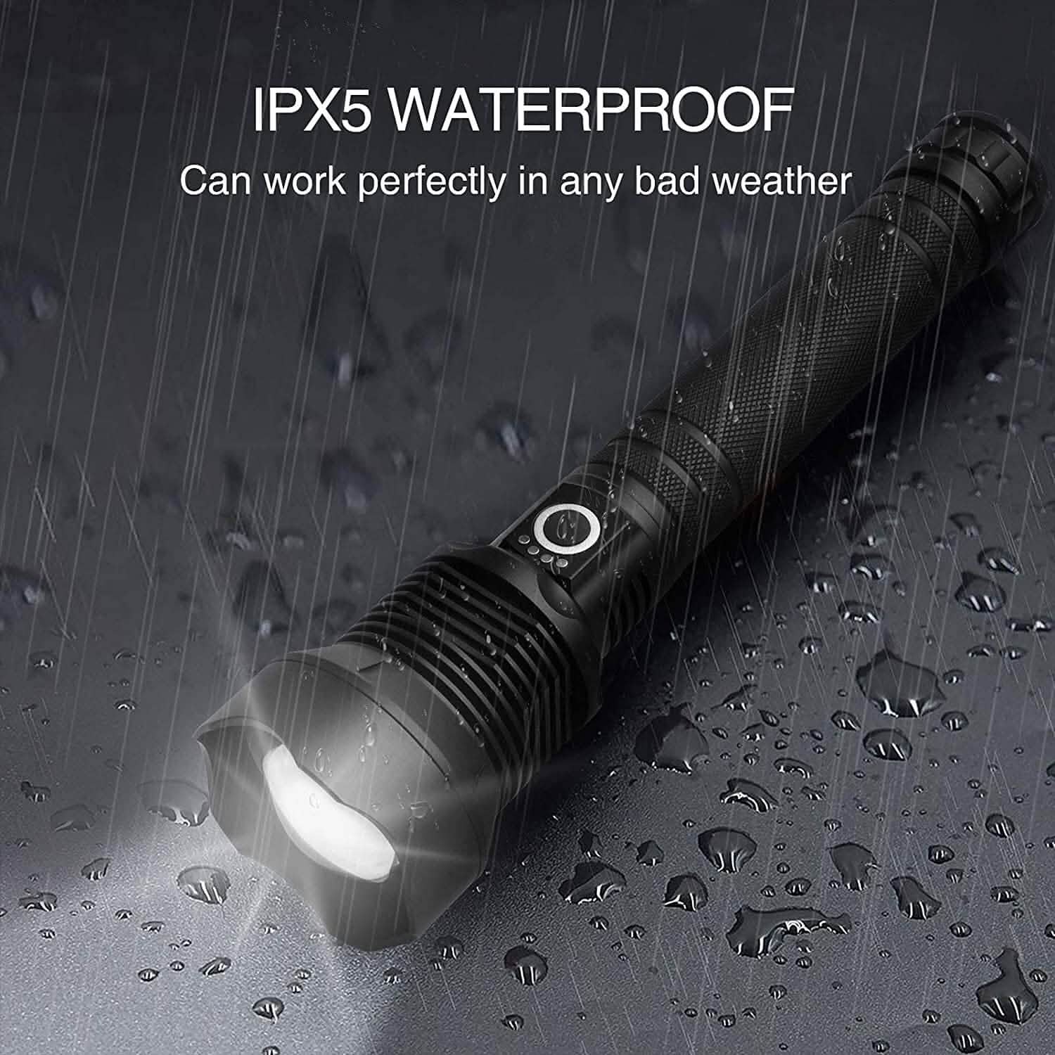 Lampes de poche LED rechargeables 90000 Lumens