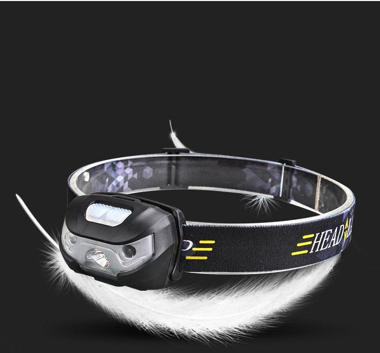 Lampe frontale rechargeable LED puissante, USB, étanche, avec détecteur de mouvement, pour adultes et enfants, pour le camping, la course, le cyclisme et la pêche
