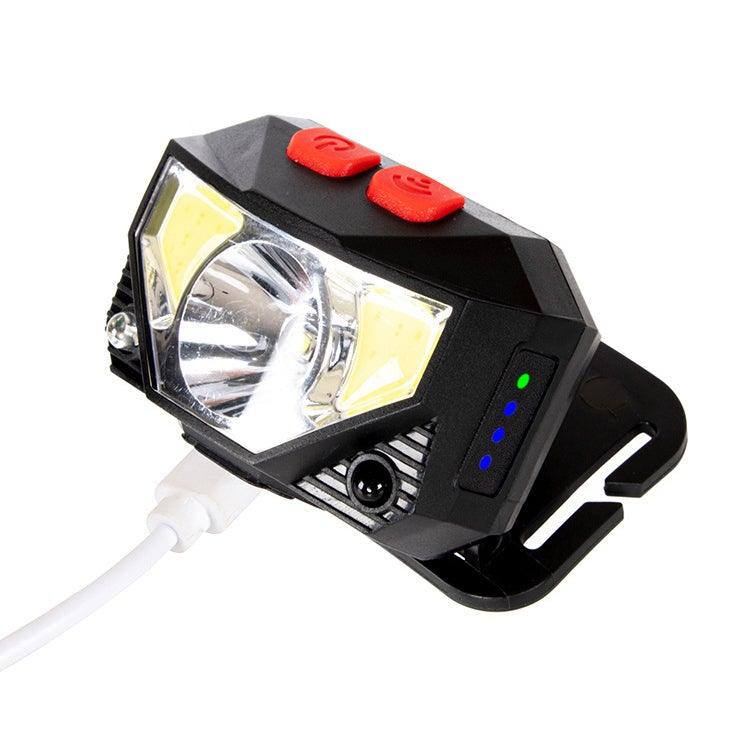 Lampe frontale rechargeable LED puissante, USB, étanche, avec détecteur de mouvement, pour adultes et enfants, pour le camping, la course, le cyclisme et la pêche