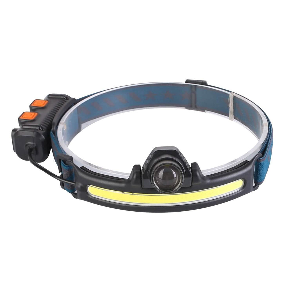Lampe frontale rechargeable avec capteur de mouvement 6 modes d'éclairage