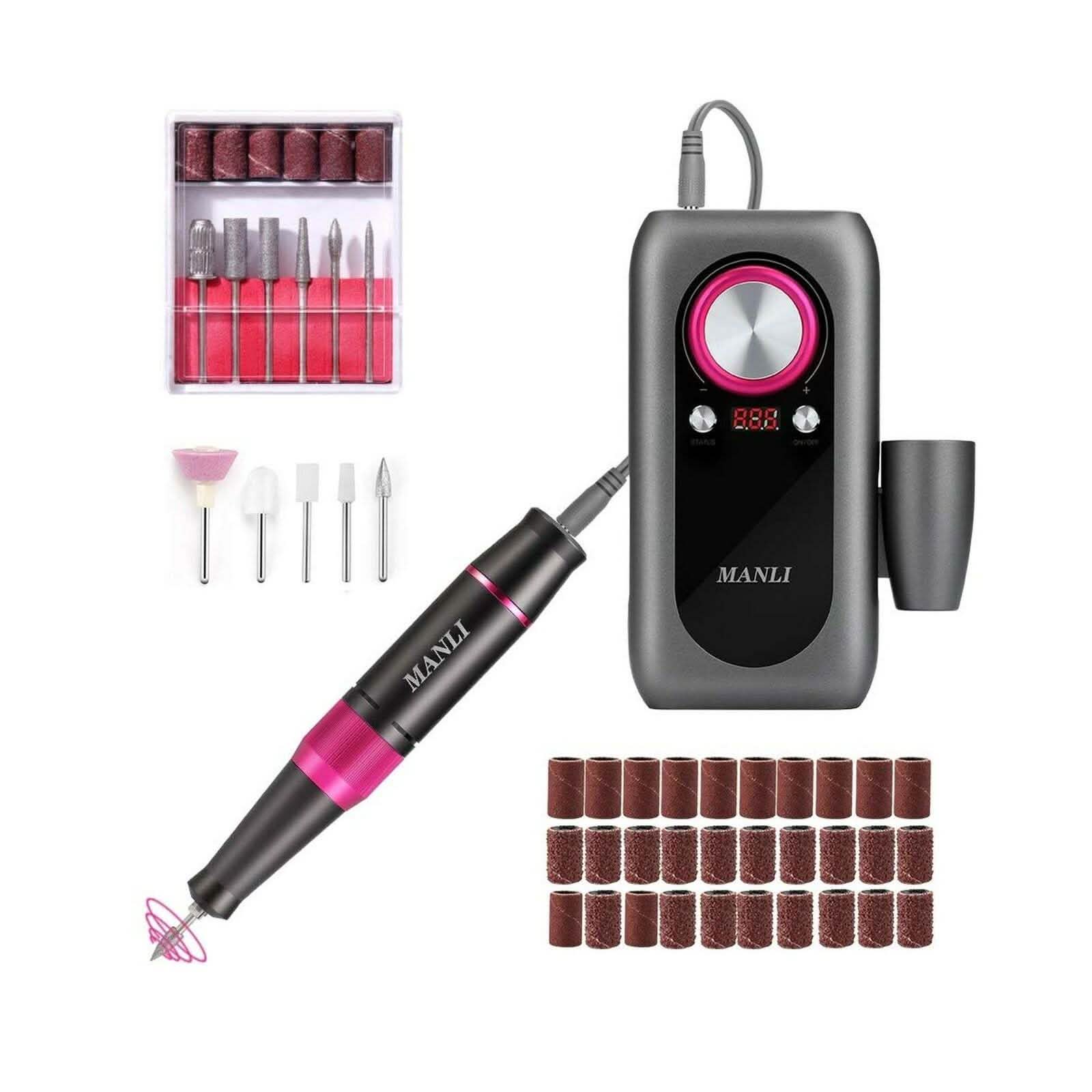 Kit de ponceuse à ongles rechargeable avec batterie externe de 2000 mAh