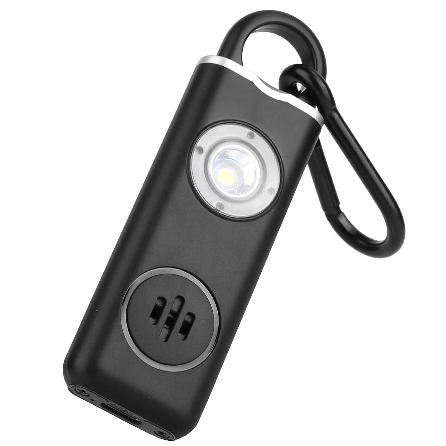 Alarme de sécurité personnelle rechargeable avec lumière stroboscopique