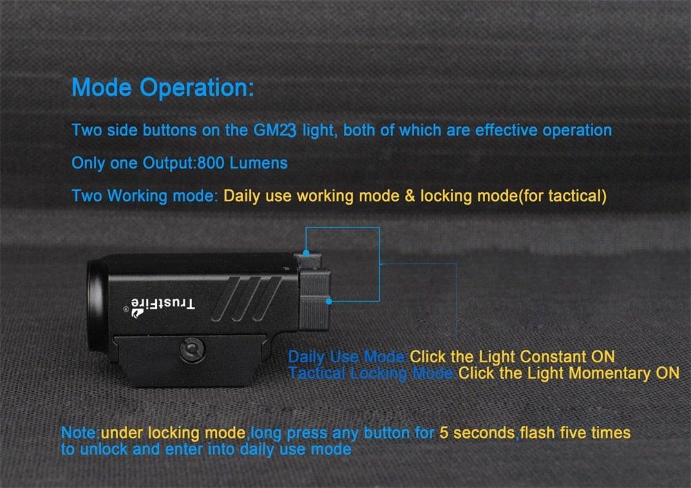Projecteur rechargeable étanche, haute luminosité réglable, lampe torche tactique LED USB super lumineuse, idéale comme cadeau, lampe de poche montable sur rail pour le camping, la randonnée, la pêche, le jogging et la marche en extérieur.