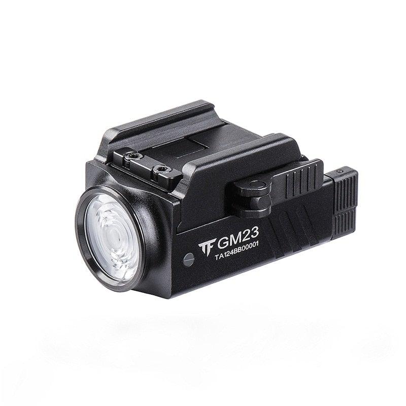 Projecteur rechargeable étanche, haute luminosité réglable, lampe torche tactique LED USB super lumineuse, idéale comme cadeau, lampe de poche montable sur rail pour le camping, la randonnée, la pêche, le jogging et la marche en extérieur.