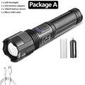 Lampe de poche tactique rechargeable USB LED de haute qualité Zoomable Torche Haute Lumen Lampe de poche super lumineuse Lampe de poche étanche pour l'extérieur Meilleure lampe de poche pour le camping, la randonnée, l'équitation