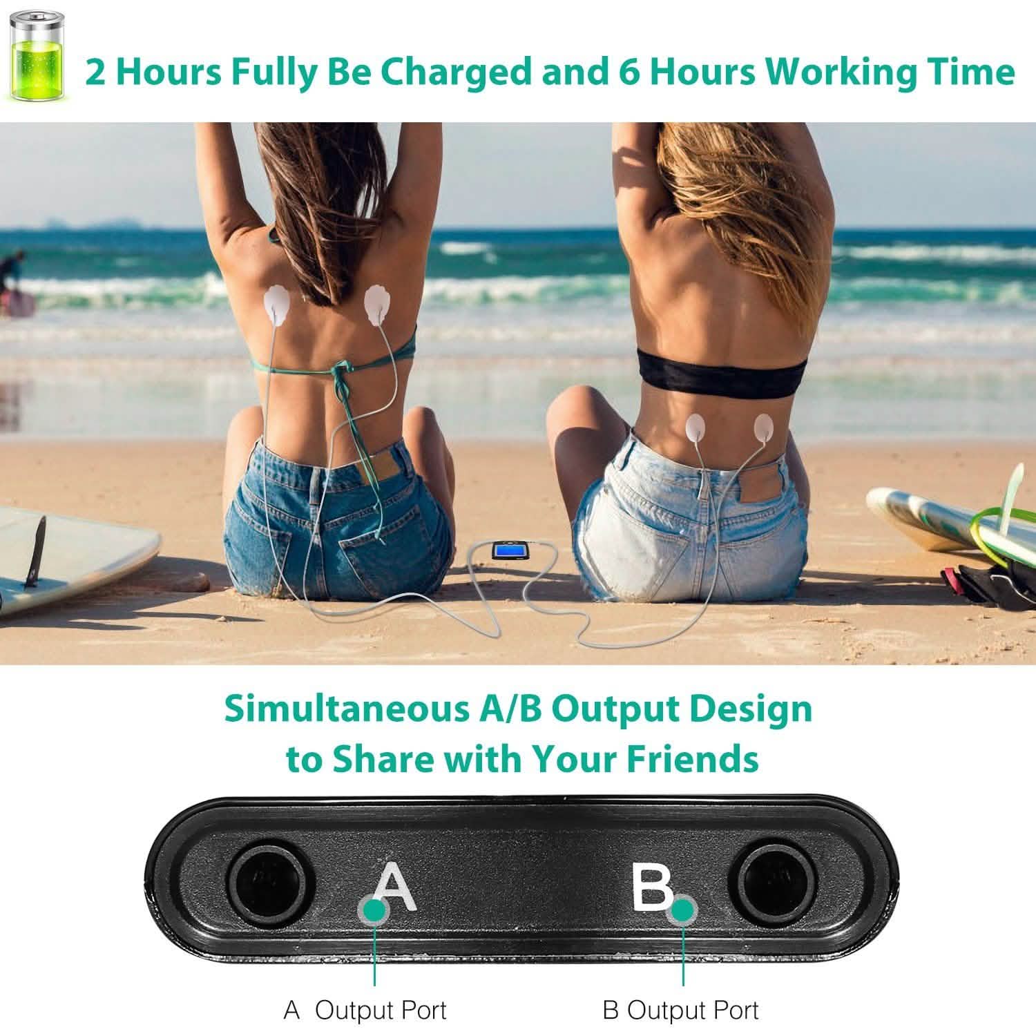 Appareil de massage à impulsions TENS rechargeable