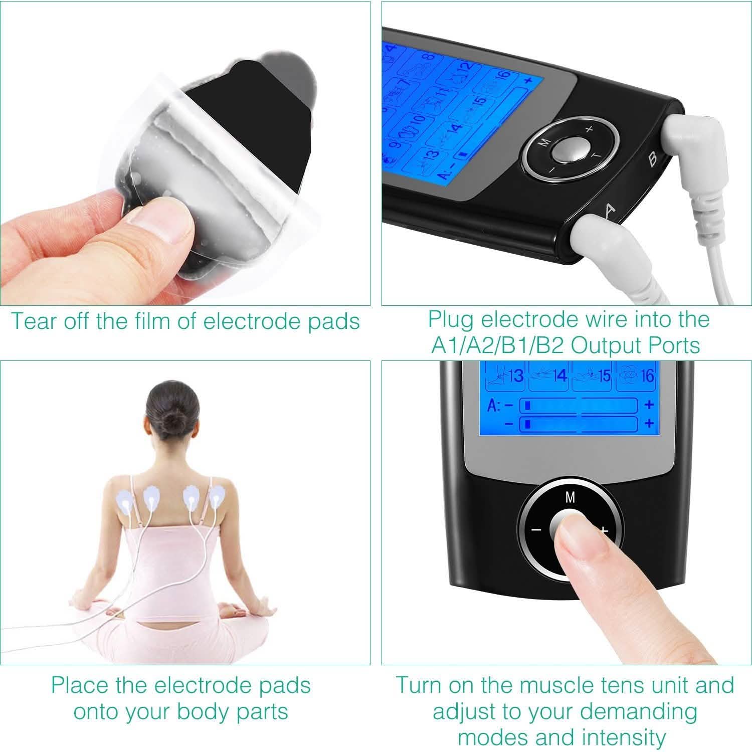 Appareil de massage à impulsions TENS rechargeable