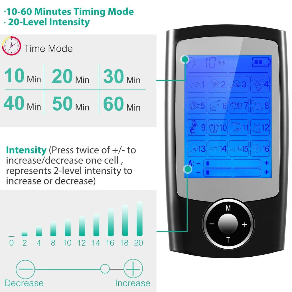 Appareil de massage à impulsions TENS rechargeable