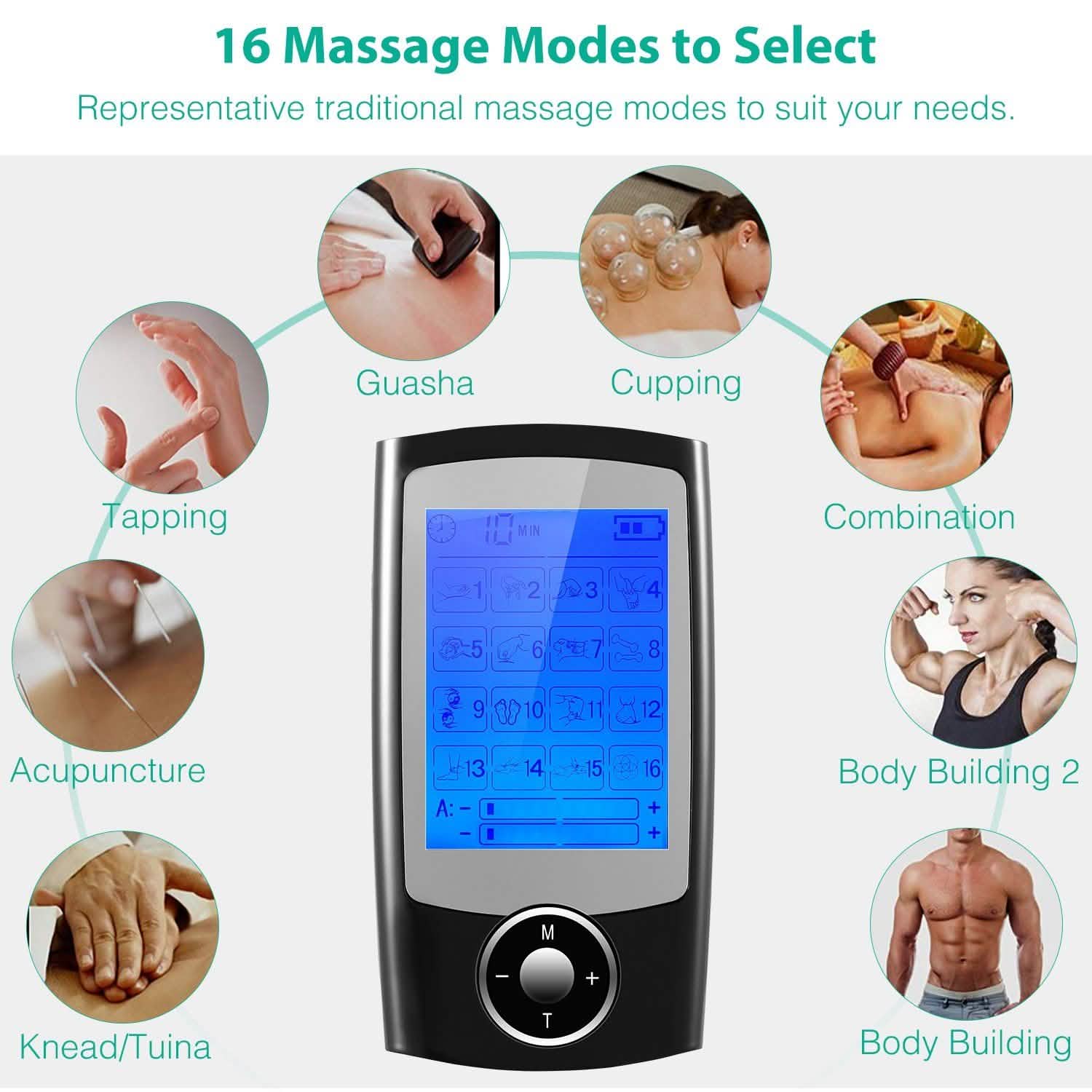 Appareil de massage à impulsions TENS rechargeable