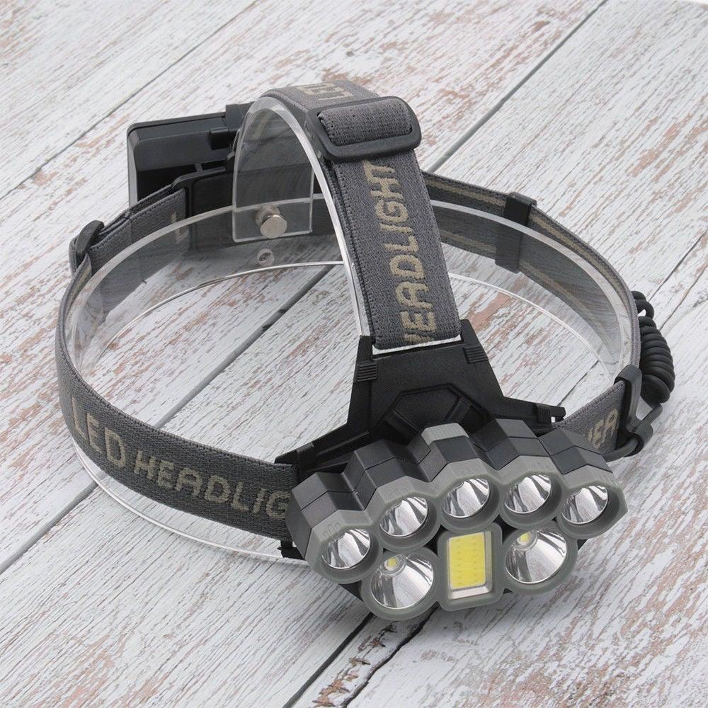 Lampe frontale rechargeable ultra lumineuse à LED, haute luminosité, USB, étanche, pour le camping en extérieur, 6 modes d'éclairage pour le camping, le cyclisme, la course, la pêche.