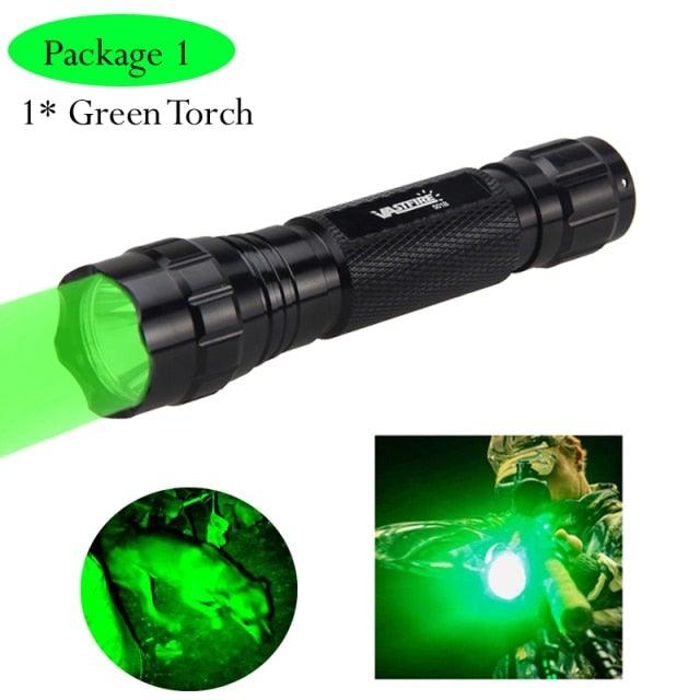 Lampe de poche tactique à LED haute puissance rechargeable USB avec support de rail, lampe de poche tactique blanche à LED avec interrupteur à pression pour la chasse nocturne à longue portée