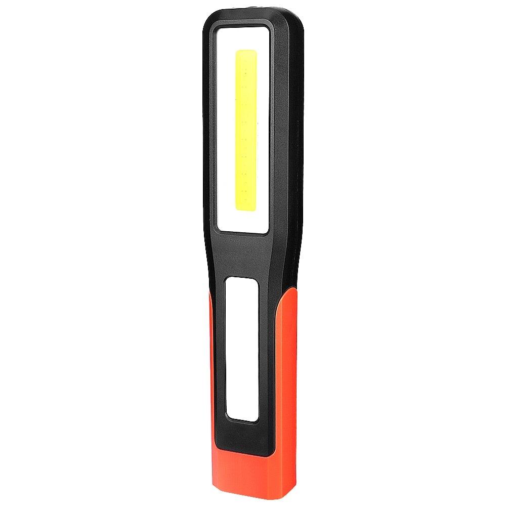 Lampes de travail à LED USB rechargeables Lampe de poche et lampe de travail lumineuses avec clip et base magnétique et clip rotatif Lampe de poche magnétique pour le travail, l'inspection, le camping, la réparation automobile et l'entretien