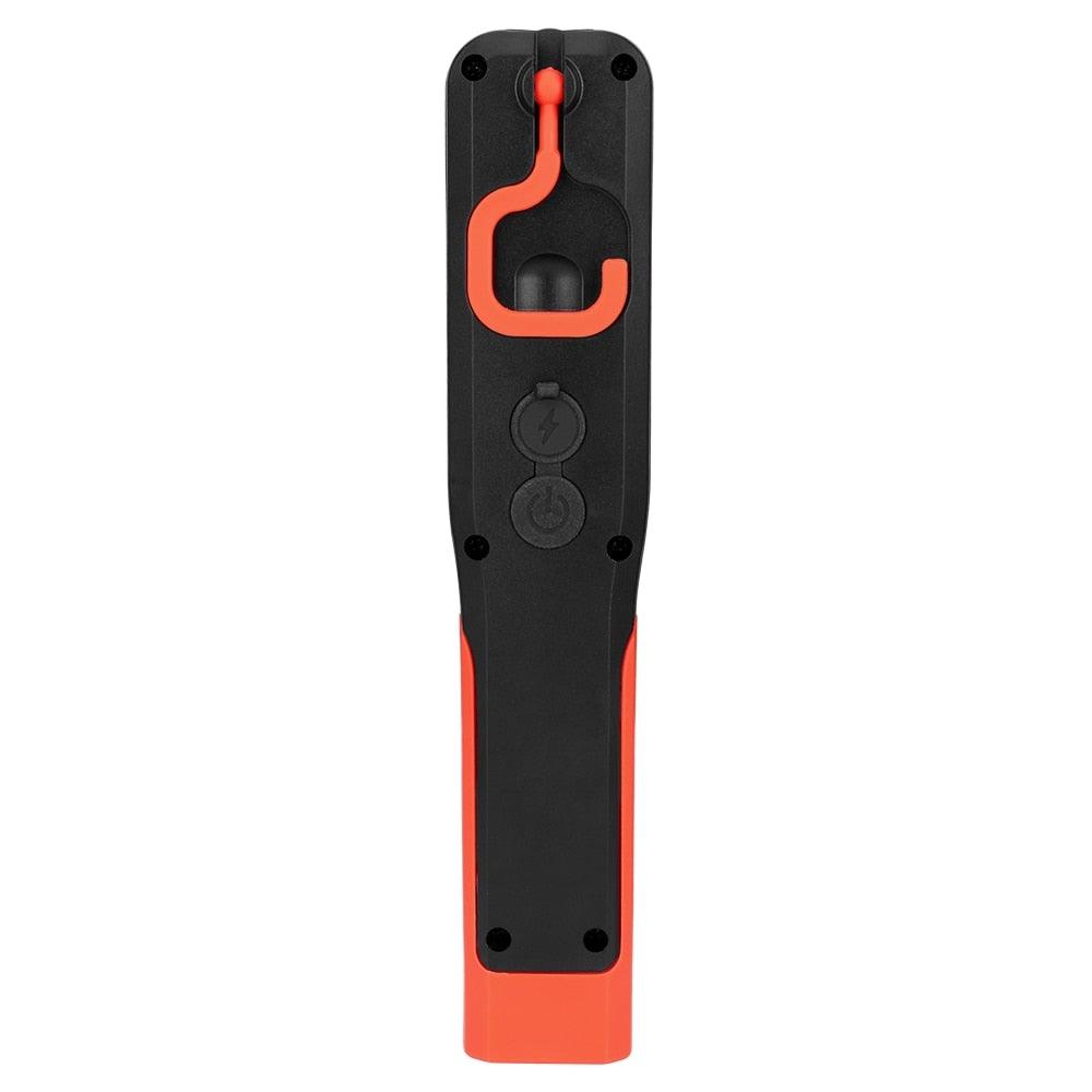Lampes de travail à LED USB rechargeables Lampe de poche et lampe de travail lumineuses avec clip et base magnétique et clip rotatif Lampe de poche magnétique pour le travail, l'inspection, le camping, la réparation automobile et l'entretien