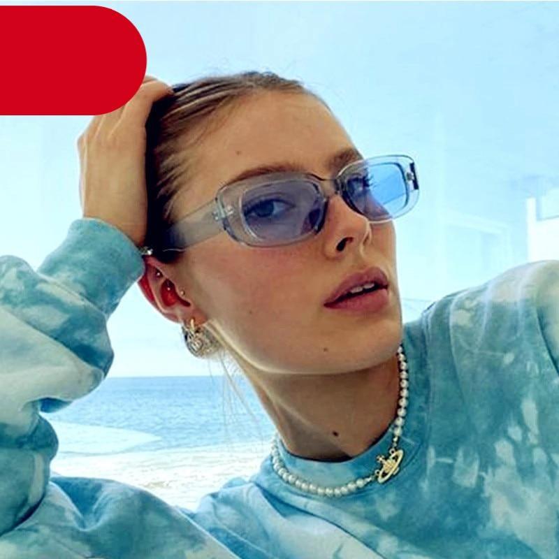 Lunettes de soleil rétro rectangulaires pour femmes, nouvelles lunettes de forme ovale pour femmes/hommes, nouvelles lunettes de vue rétro carrées pour femmes, montures de designer de luxe