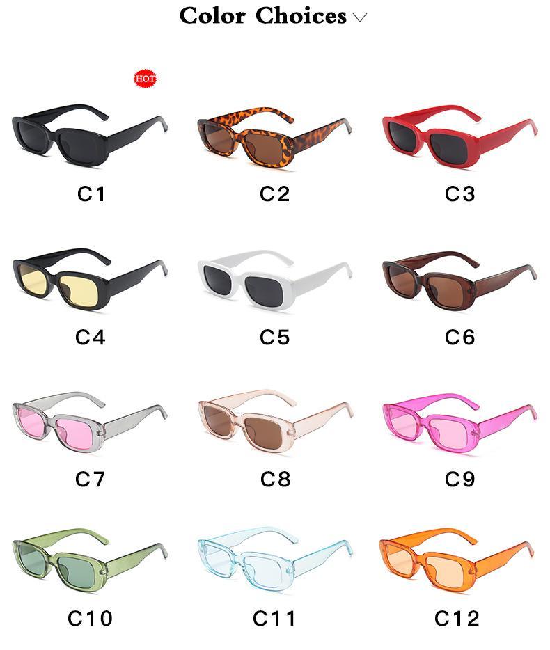 Lunettes de soleil rétro rectangulaires pour femmes, nouvelles lunettes de forme ovale pour femmes/hommes, nouvelles lunettes de vue rétro carrées pour femmes, montures de designer de luxe