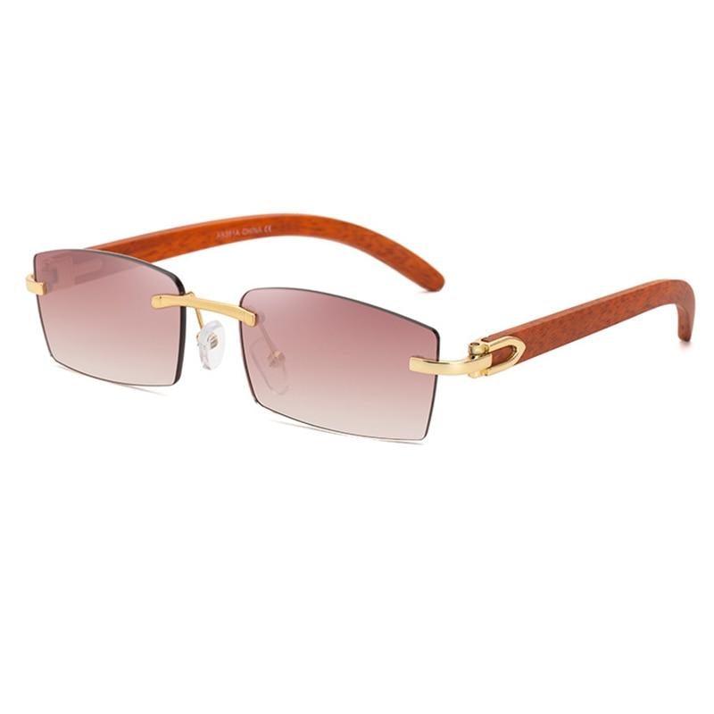 Lunettes de soleil rectangulaires pour hommes/femmes petites lunettes sans monture carrées lunettes de soleil pour hommes super claires sans monture lunettes de soleil classiques carrées de conduite