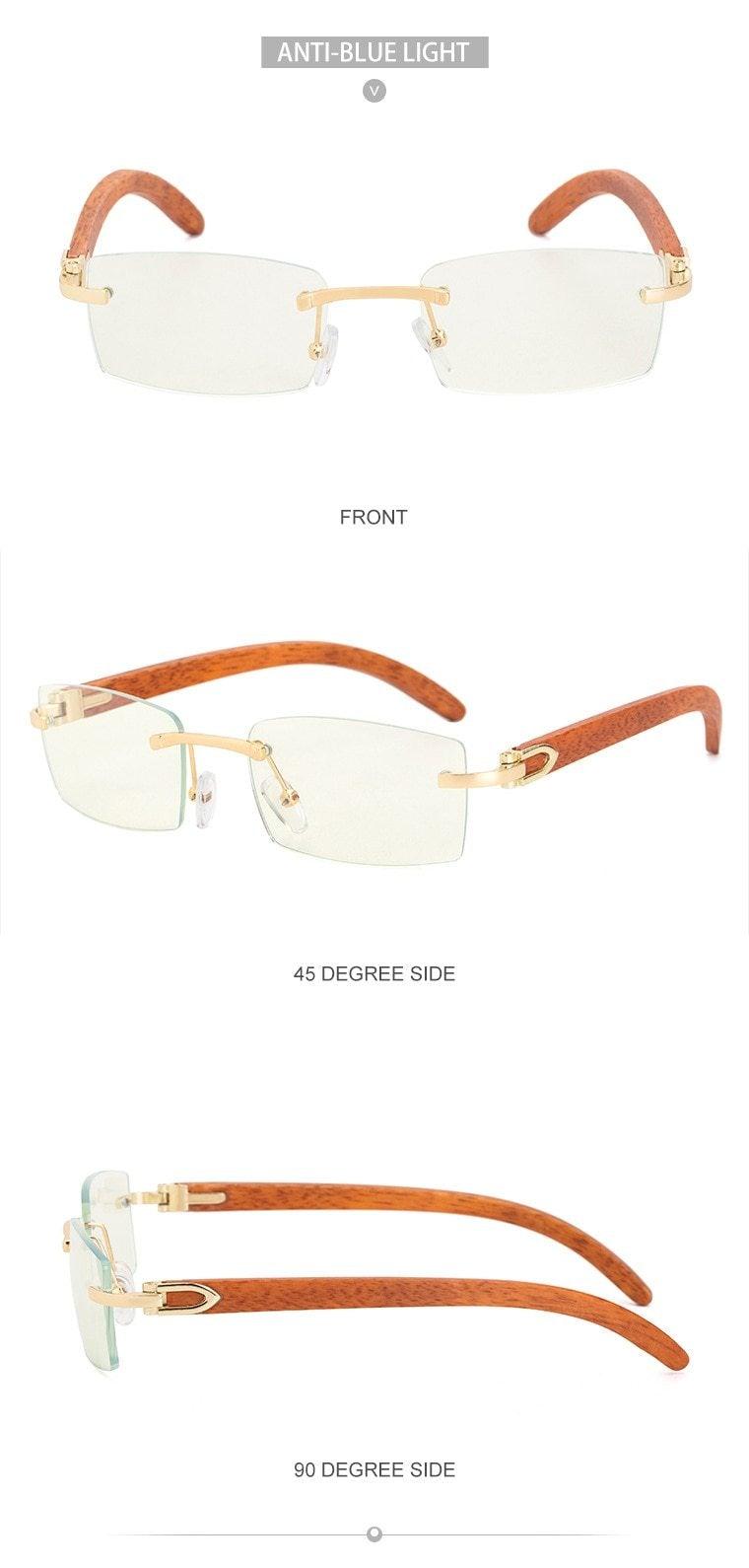 Lunettes de soleil rectangulaires pour hommes/femmes petites lunettes sans monture carrées lunettes de soleil pour hommes super claires sans monture lunettes de soleil classiques carrées de conduite