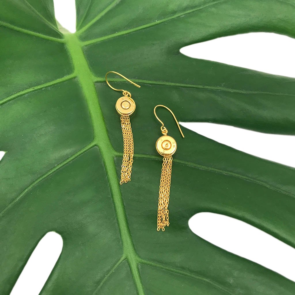 Boucles d'oreilles pendantes à pampilles et balle