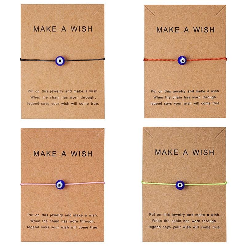 Bracelets œil grec en fil rouge, légers, faits main, tressés avec breloque œil bleu, bijoux pour femmes et enfants. Bracelets assortis tressés faits à la main avec breloque œil bleu réglables pour hommes et femmes.