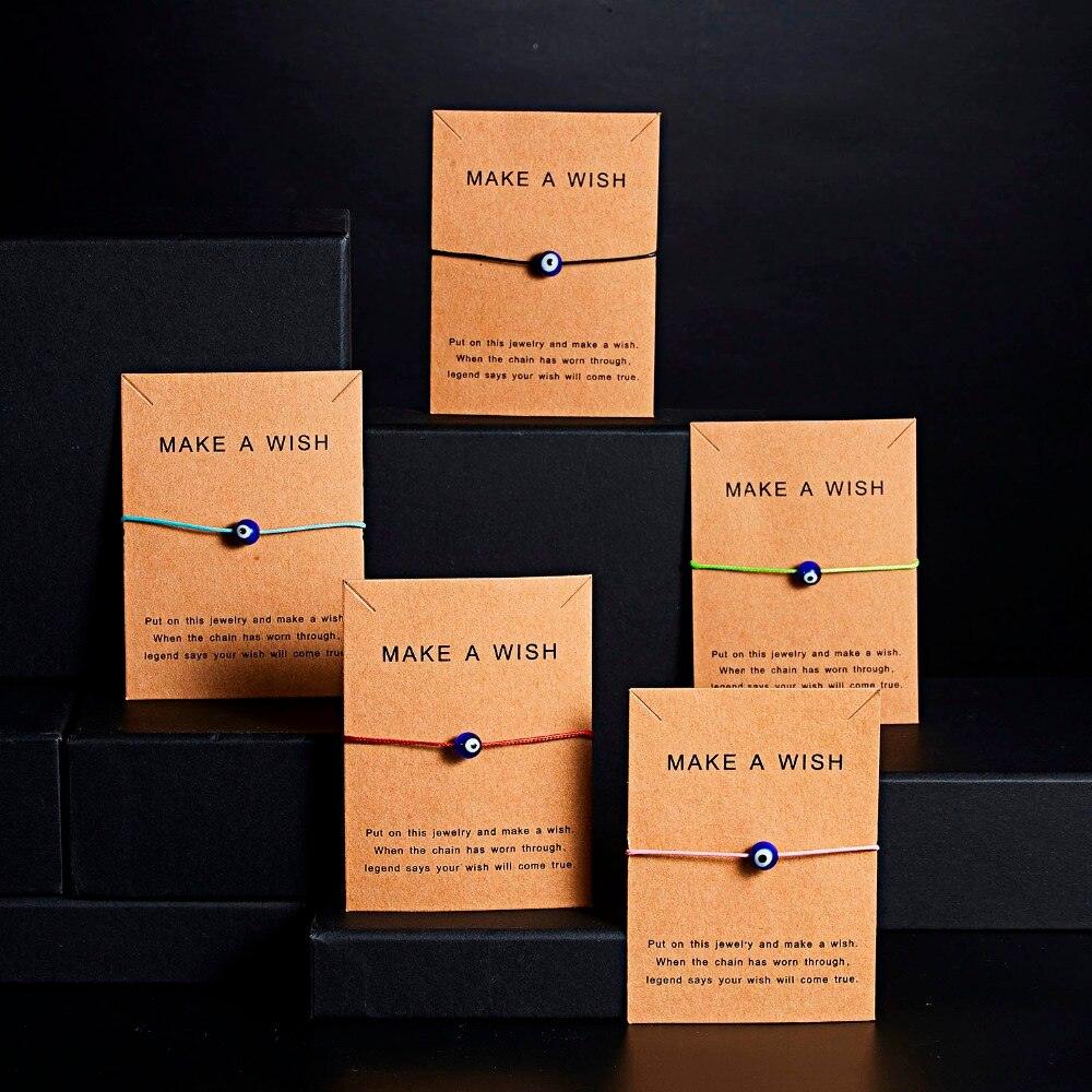 Bracelets œil grec en fil rouge, légers, faits main, tressés avec breloque œil bleu, bijoux pour femmes et enfants. Bracelets assortis tressés faits à la main avec breloque œil bleu réglables pour hommes et femmes.