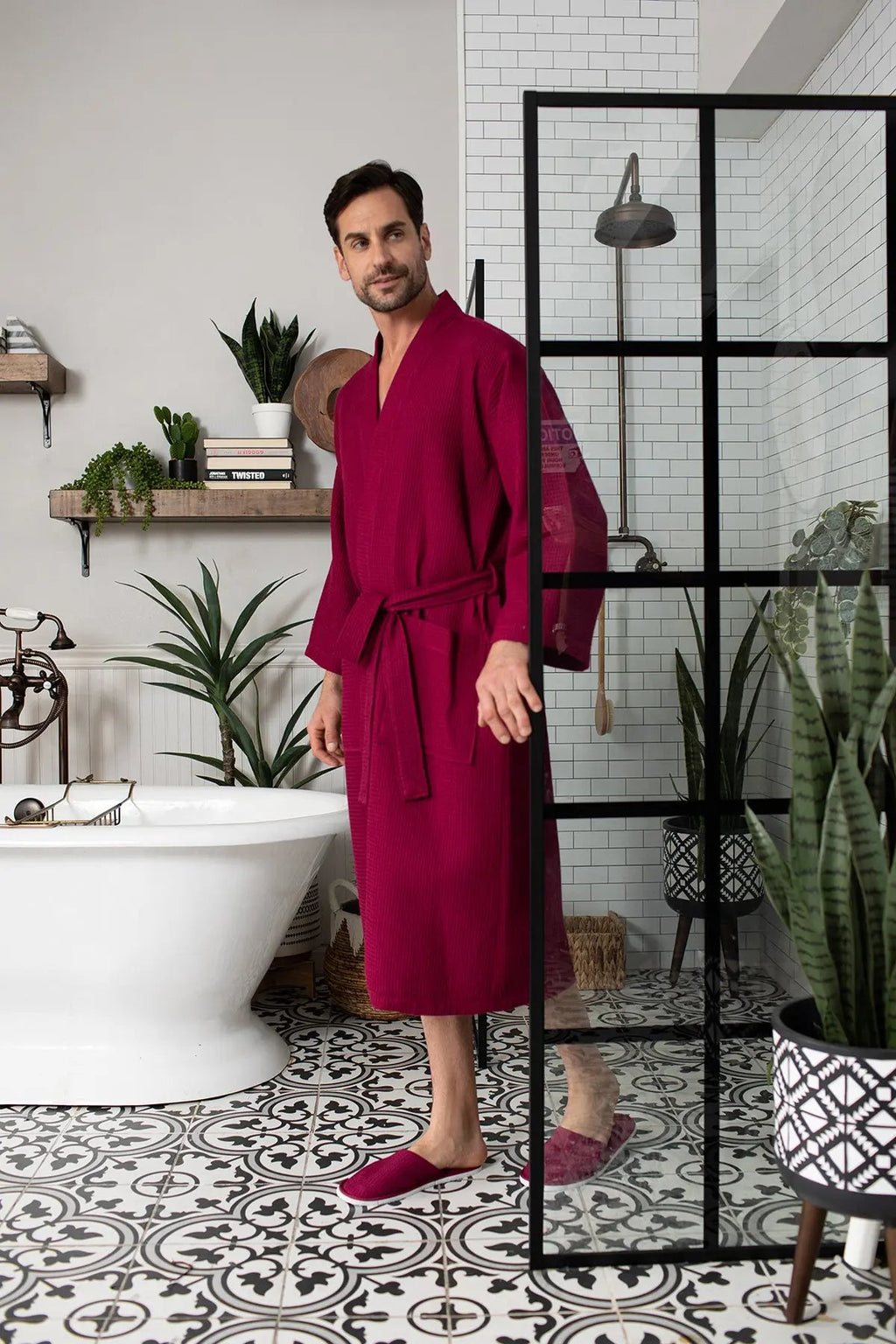 Peignoir gaufré pour homme - Absorbant, Léger