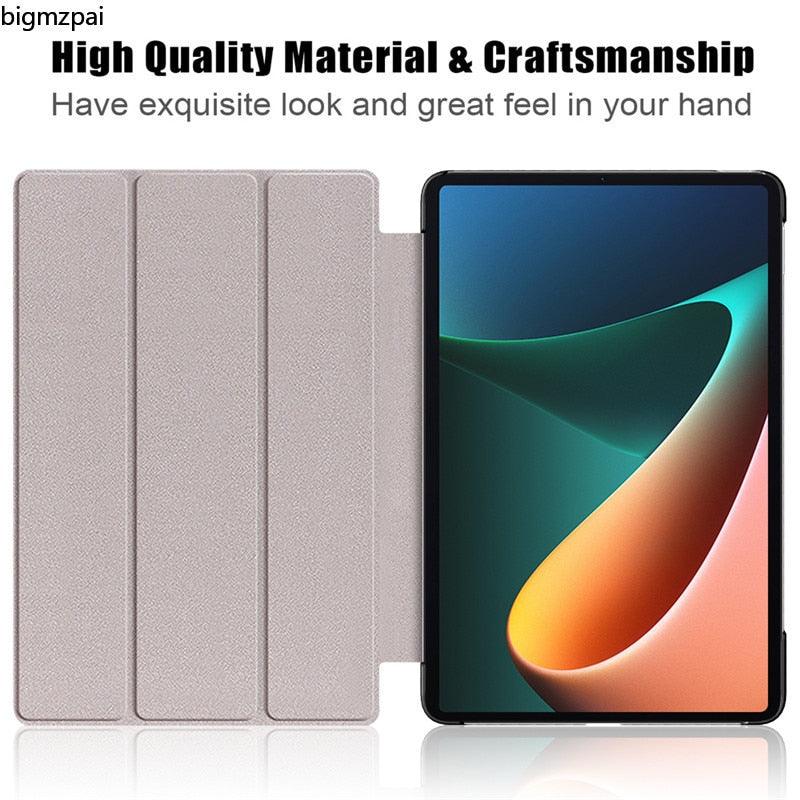 Redmi Pad 2022 10.6 Pour Tablette Xiaomi Pad 5 Étui Enfants Pliant Smart Cover Cuir Housse de Protection Mi Pad 5 Pro Étui Support Fonction Cuir Housse Imprimé Cuir de Haute Qualité Housse de Protection