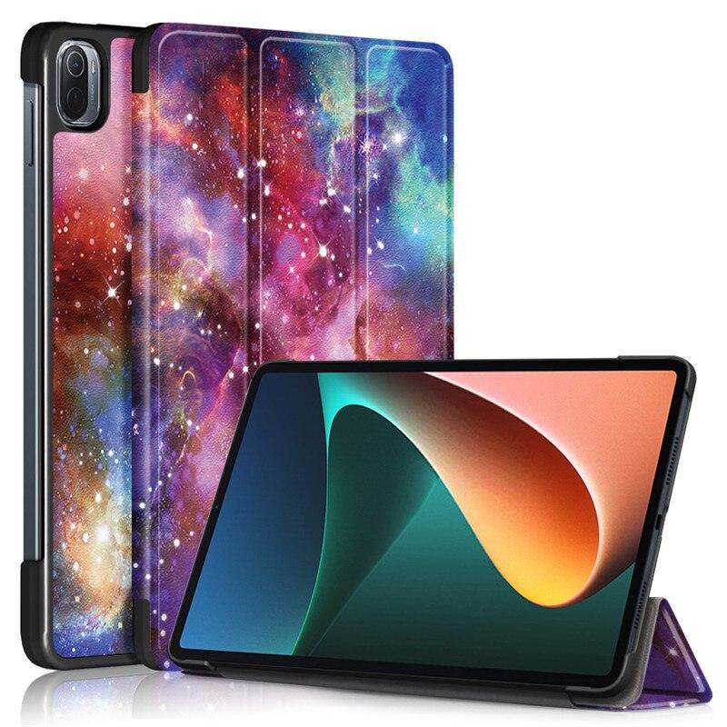 Redmi Pad 2022 10.6 Pour Tablette Xiaomi Pad 5 Étui Enfants Pliant Smart Cover Cuir Housse de Protection Mi Pad 5 Pro Étui Support Fonction Cuir Housse Imprimé Cuir de Haute Qualité Housse de Protection