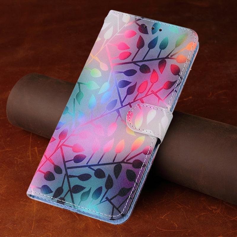 Étui en cuir magnétique Redmi 9T pour Xiaomi Redmi 9T 9AT 9A 9C NFC Redmi9 9 T A Power 9Prime Housse portefeuille mignonne en cuir coloré de qualité supérieure Dragonne Support de visualisation Étui portefeuille magnétique à rabat de protection interne