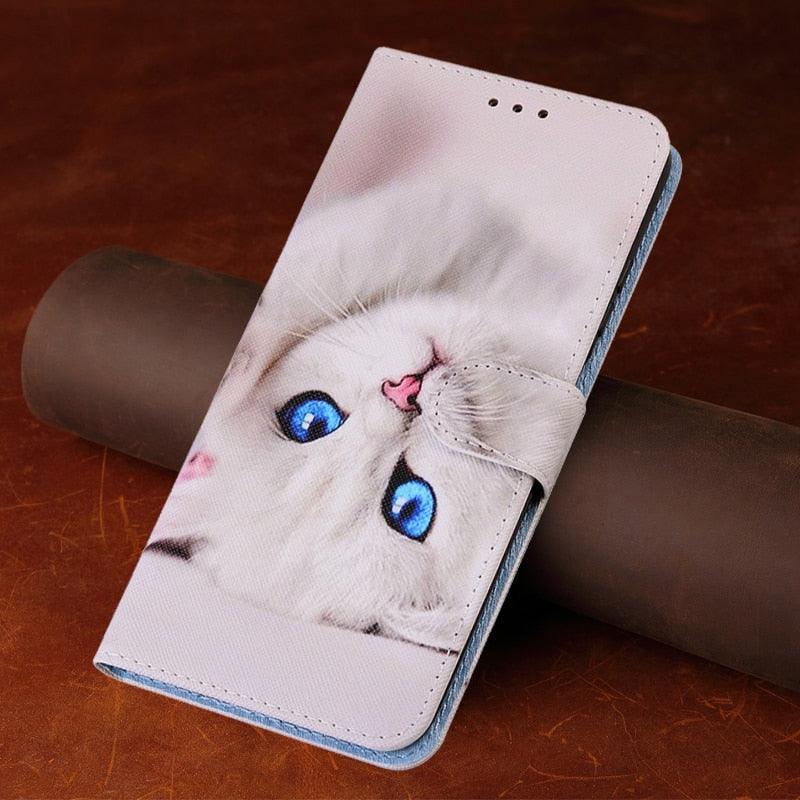 Étui en cuir magnétique Redmi 9T pour Xiaomi Redmi 9T 9AT 9A 9C NFC Redmi9 9 T A Power 9Prime Housse portefeuille mignonne en cuir coloré de qualité supérieure Dragonne Support de visualisation Étui portefeuille magnétique à rabat de protection interne