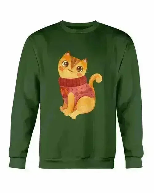 Sweat-shirt d'hiver pour chat - Haut en molleton ras du cou Gildan | Femstylo