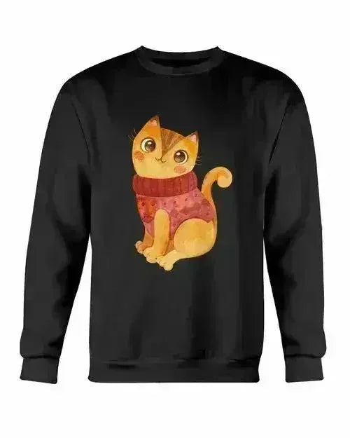Sweat-shirt d'hiver pour chat - Haut en molleton ras du cou Gildan | Femstylo