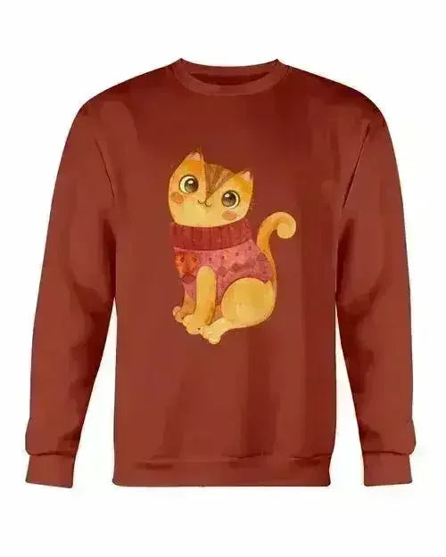 Sweat-shirt d'hiver pour chat - Haut en molleton ras du cou Gildan | Femstylo