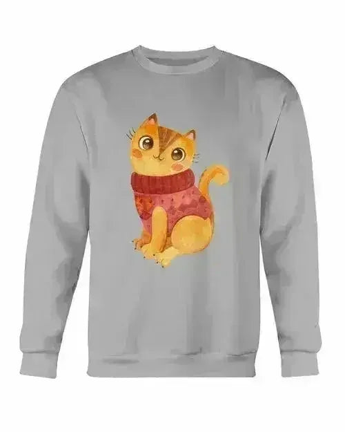 Sweat-shirt d'hiver pour chat - Haut en molleton ras du cou Gildan | Femstylo