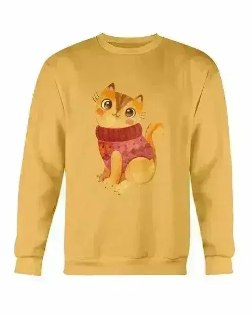 Sweat-shirt d'hiver pour chat - Haut en molleton ras du cou Gildan | Femstylo