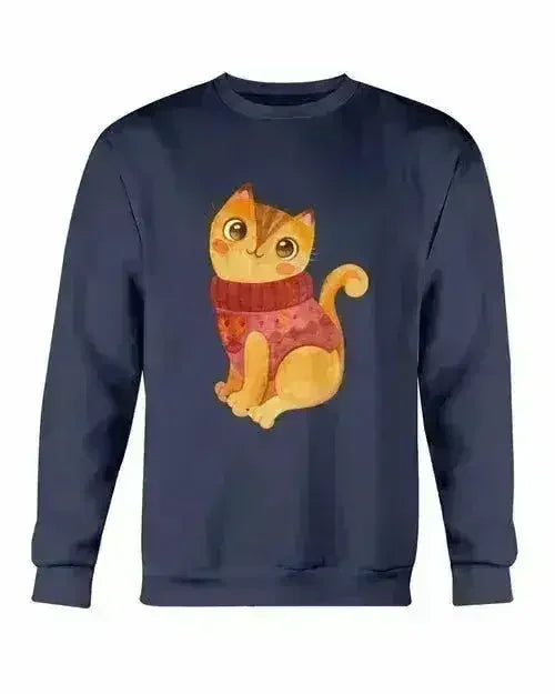 Sweat-shirt d'hiver pour chat - Haut en molleton ras du cou Gildan | Femstylo