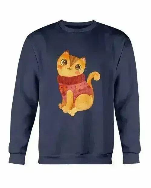 Sweat-shirt d'hiver pour chat - Haut en molleton ras du cou Gildan | Femstylo