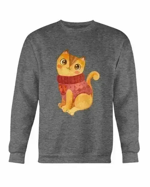 Sweat-shirt d'hiver pour chat - Haut en molleton ras du cou Gildan | Femstylo