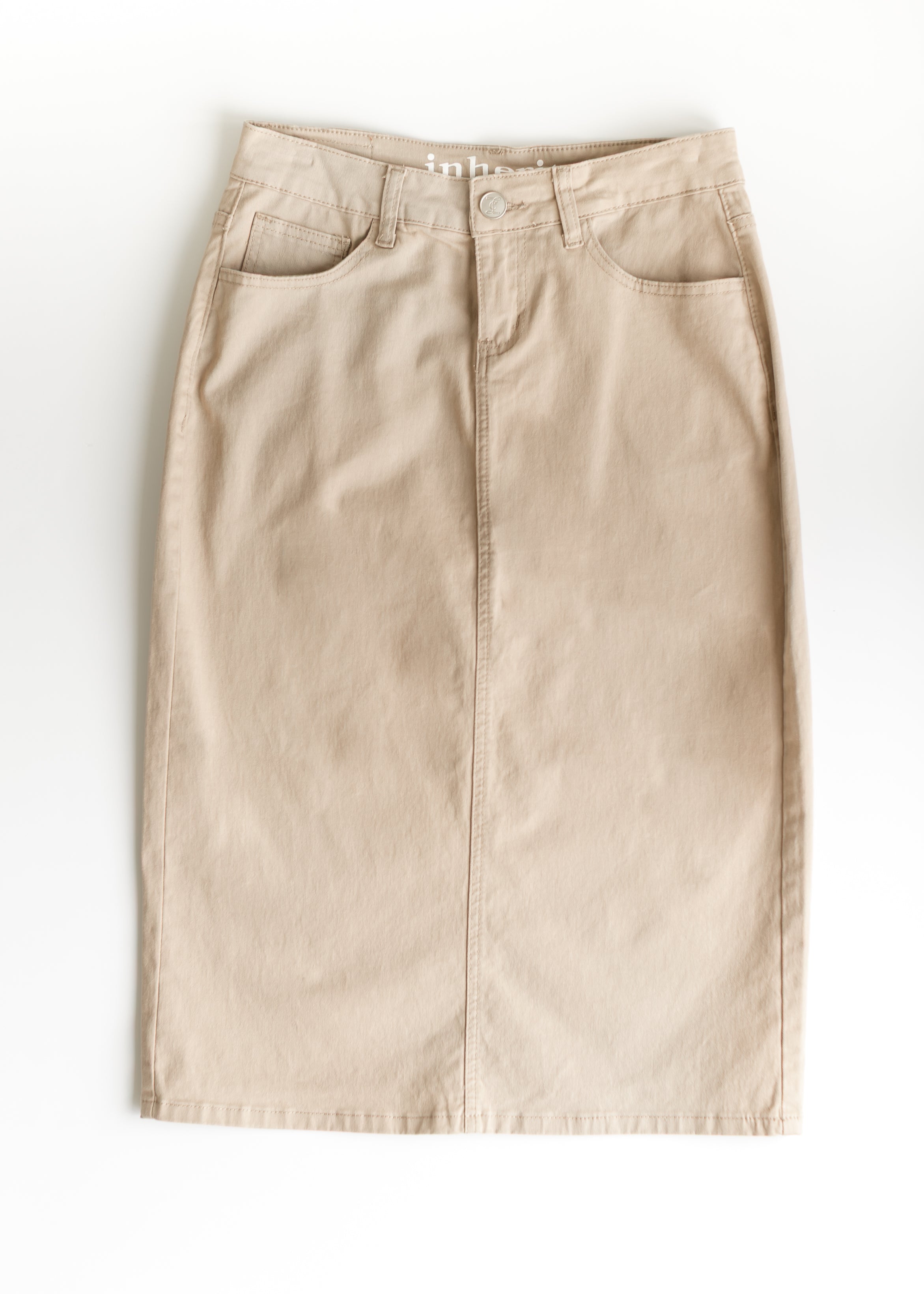 Jupe Midi en Jean Remi Simply Taupe