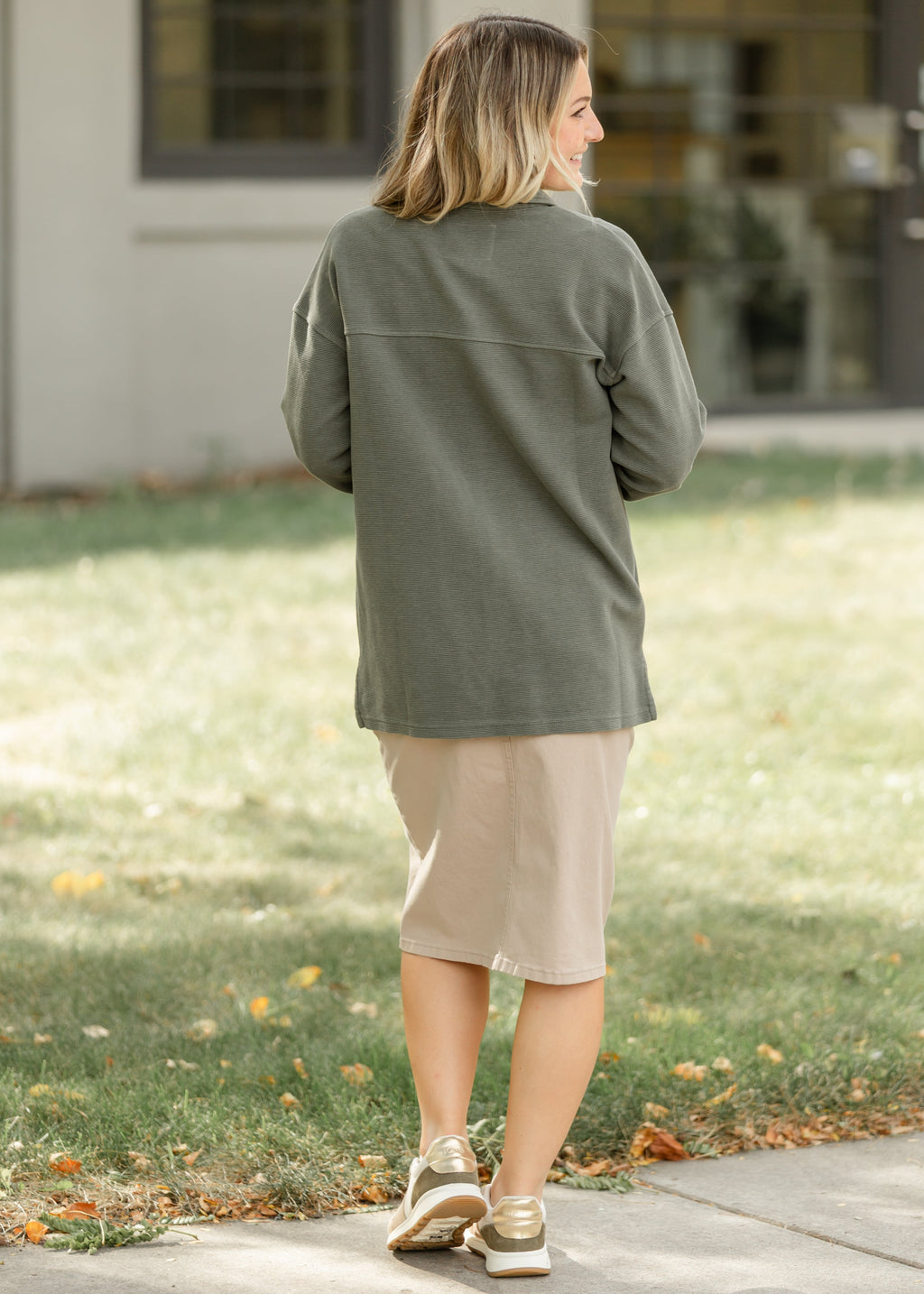 Jupe Midi en Jean Remi Simply Taupe