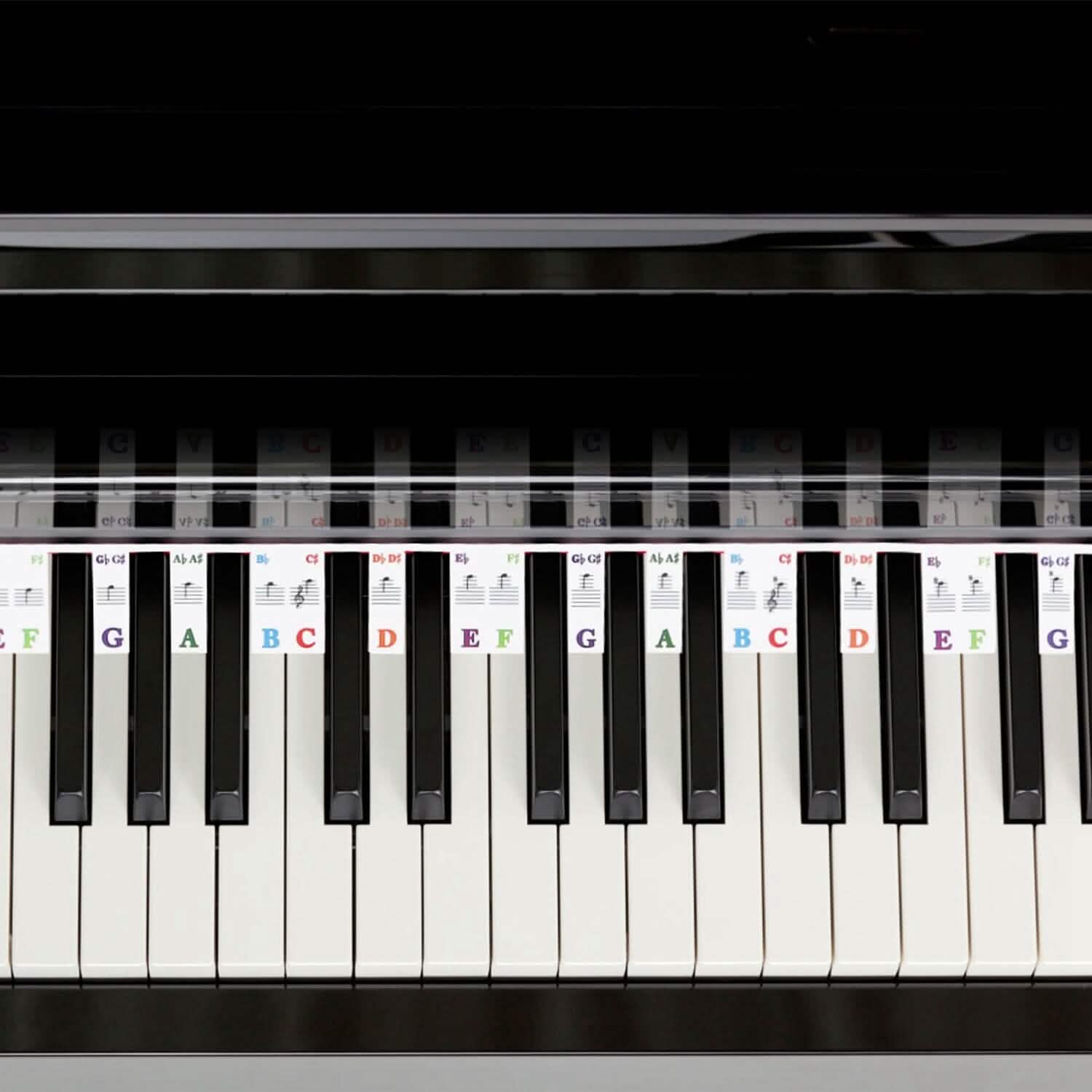 Autocollants de clavier de piano en PVC amovibles