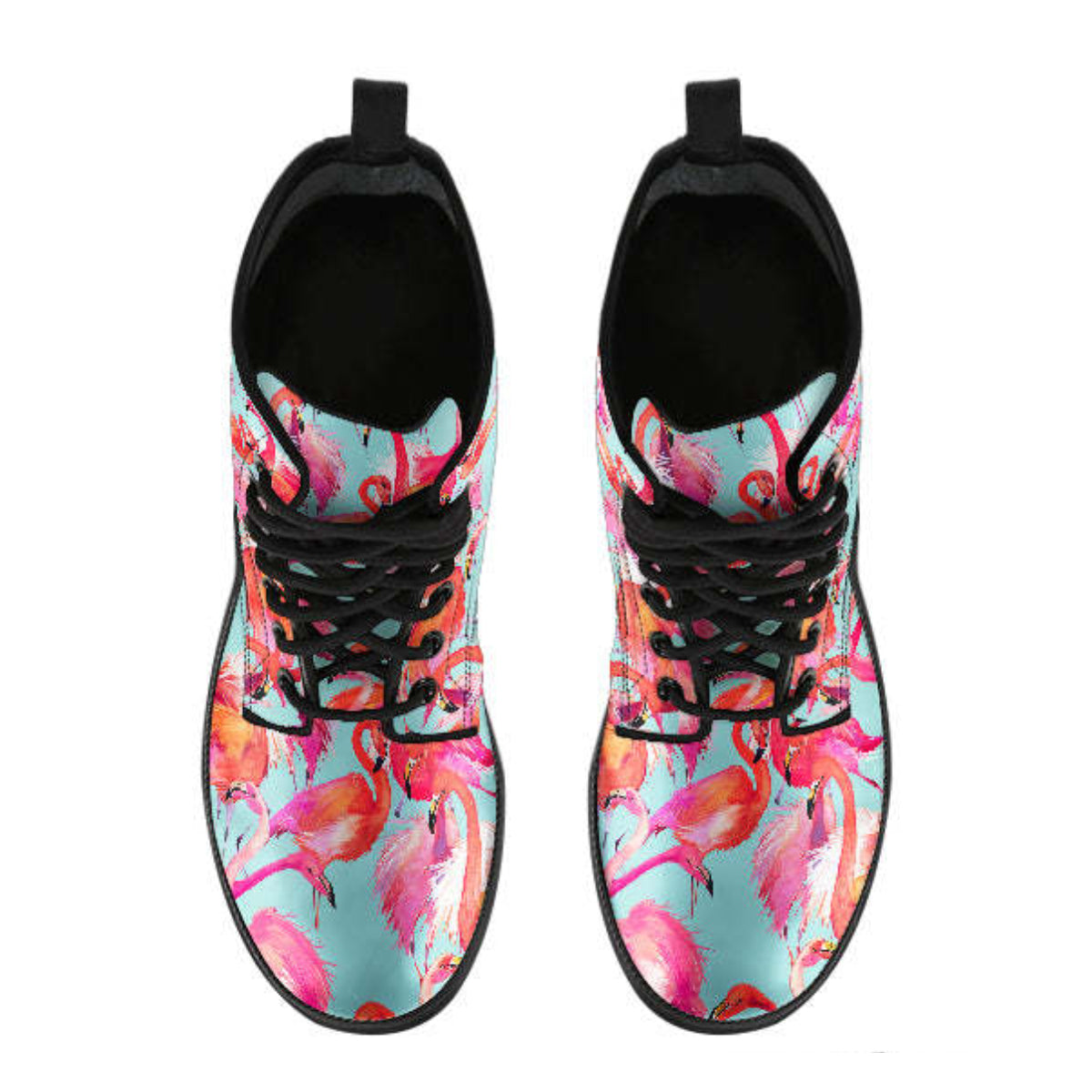 Bottes en cuir Flamant rose