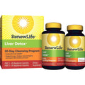Renew Life Détox adulte – Détoxifiant du foie – Programme en 2 étapes, 30 jours – Sans gluten ni produits laitiers – 120 gélules végétariennes (l'emballage peut varier)