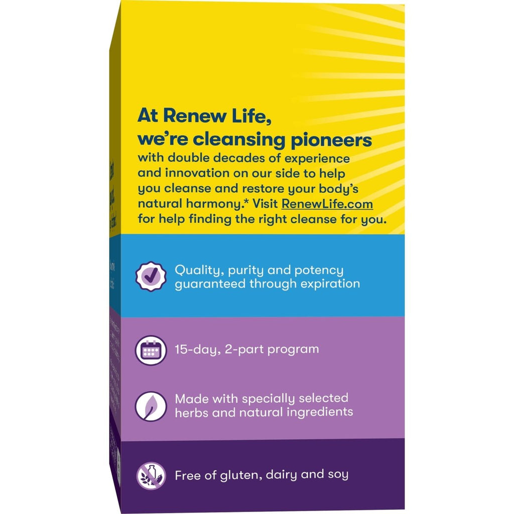 Renew Life Adult Cleanse - Microbial Cleanse & Detox, Supports Balance of Intestinal Microorganisms- 2-Part 15-Day Program, Gluten, Dairy & Soy Free, Vegetarian, 90 Capsules & 1 Fl. Oz. Tincture