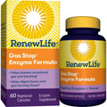 Renew Life, supplément d'enzymes végétales pour adultes, graines de fenouil pour aider à détendre le tube digestif, formule enzymatique Gas Stop, sans produits laitiers, végétarien, 60 capsules