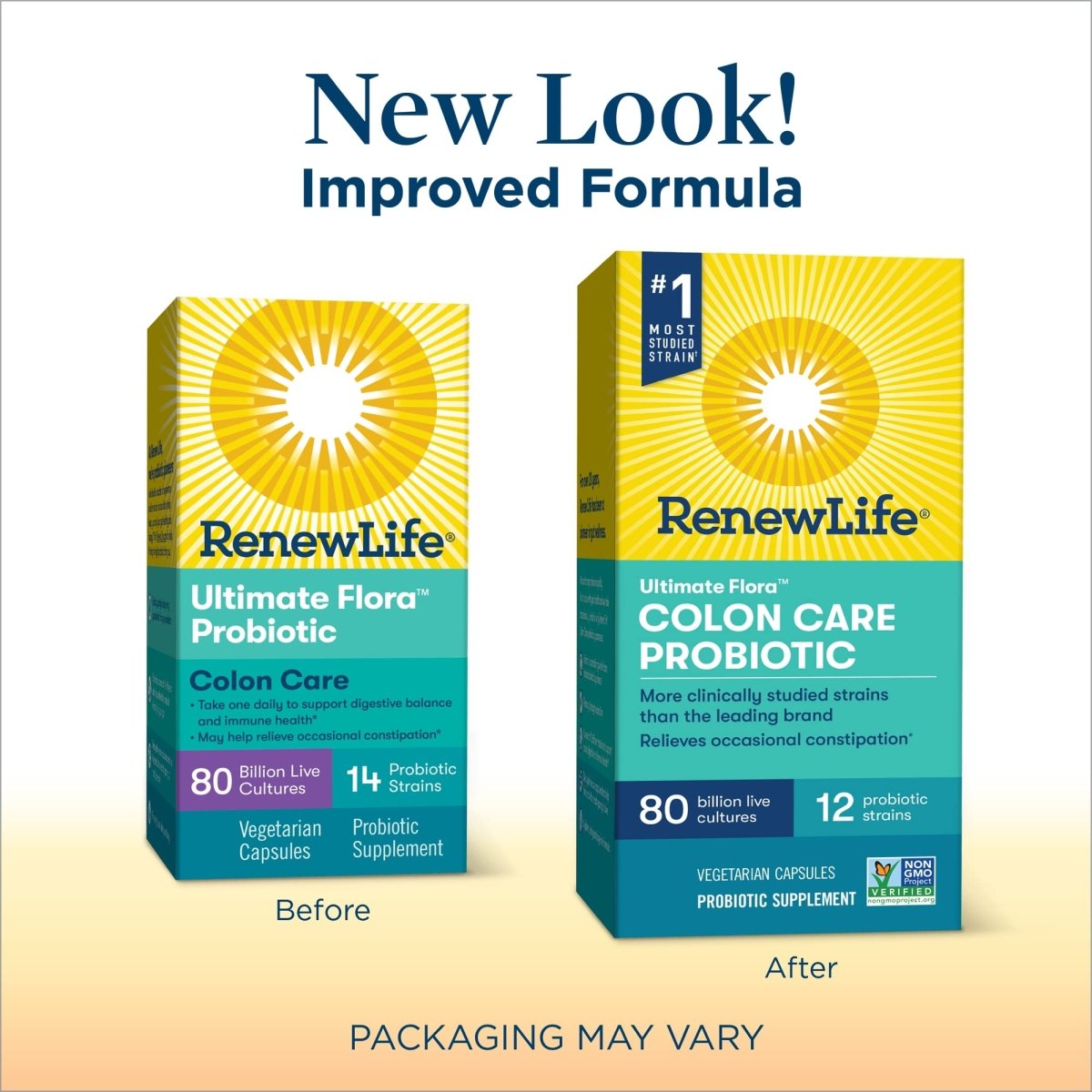 Renew Life Adult Probiotiques, 80 milliards d'UFC garantis, Supplément probiotique pour le soin du côlon pour la digestion, l'immunité, stable à la conservation, sans gluten, sans produits laitiers et sans soja, 60 gélules