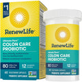 Renew Life Adult Probiotiques, 80 milliards d'UFC garantis, Supplément probiotique pour le soin du côlon pour la digestion, l'immunité, stable à la conservation, sans gluten, sans produits laitiers et sans soja, 60 gélules